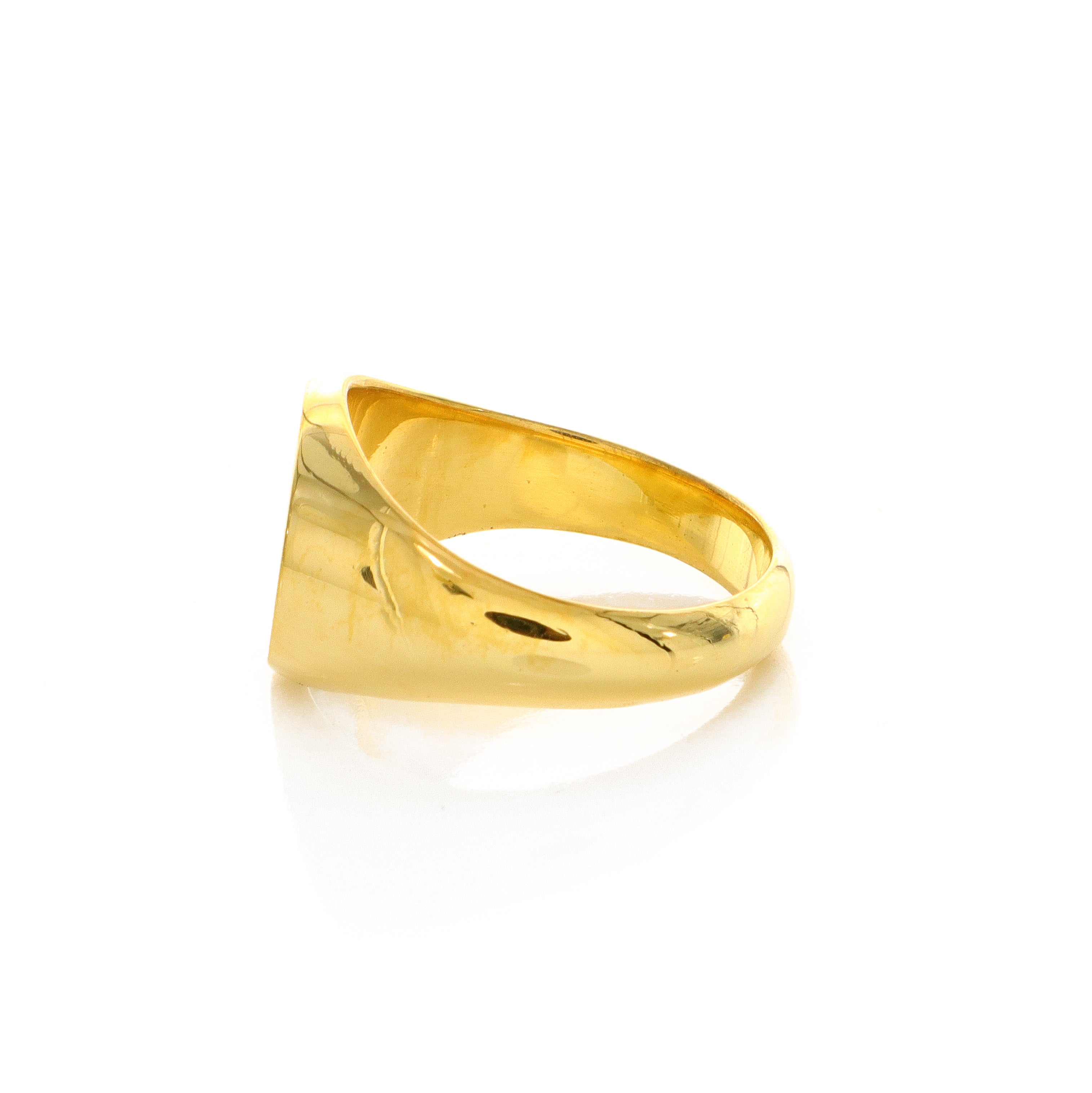 Napoleonic Eagle, Wax Seal Signet Ring, 14k Solid Yellow Gold Ring with French Napoleonic Eagle