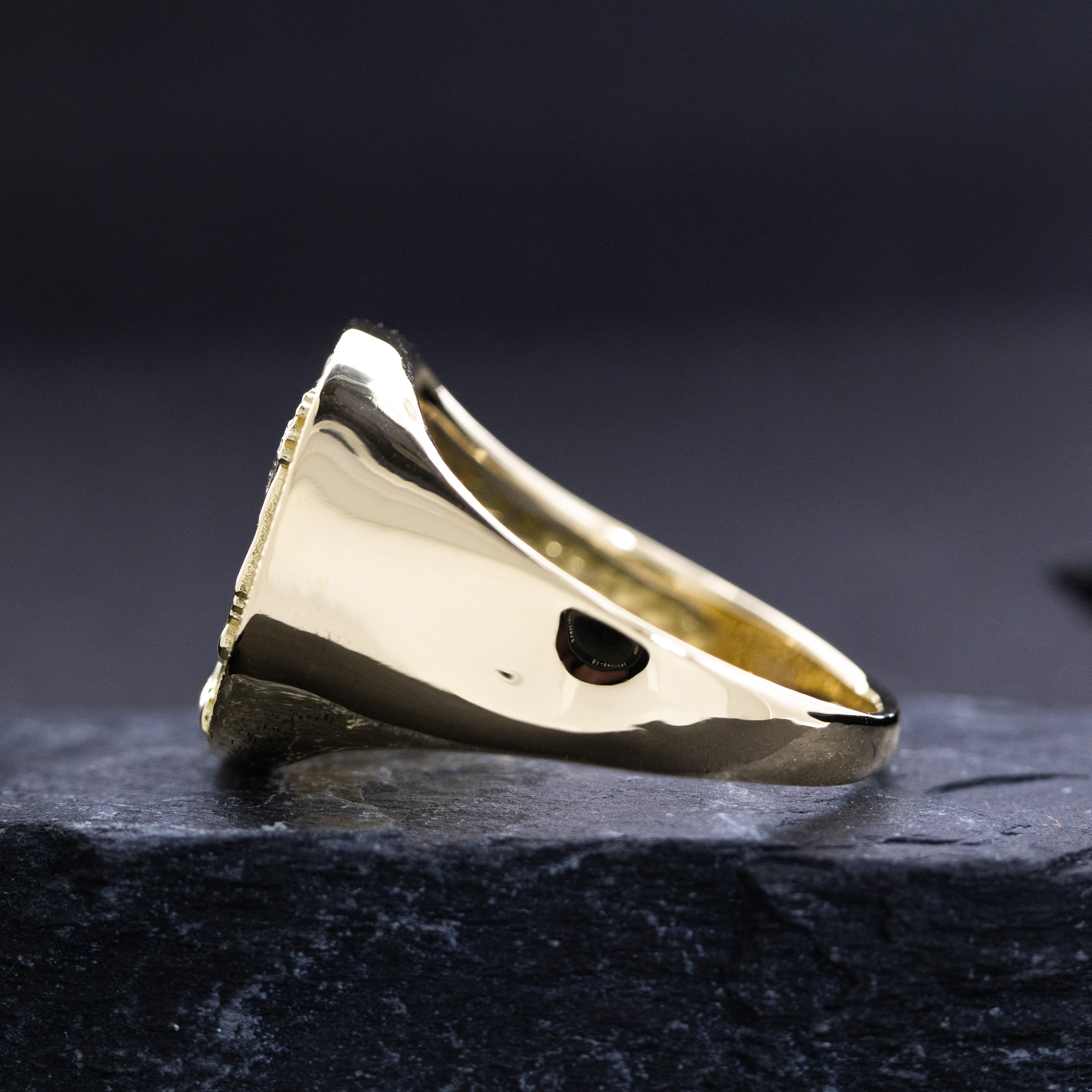 Janus Roman Deity Solid Yellow Gold Signet Ring