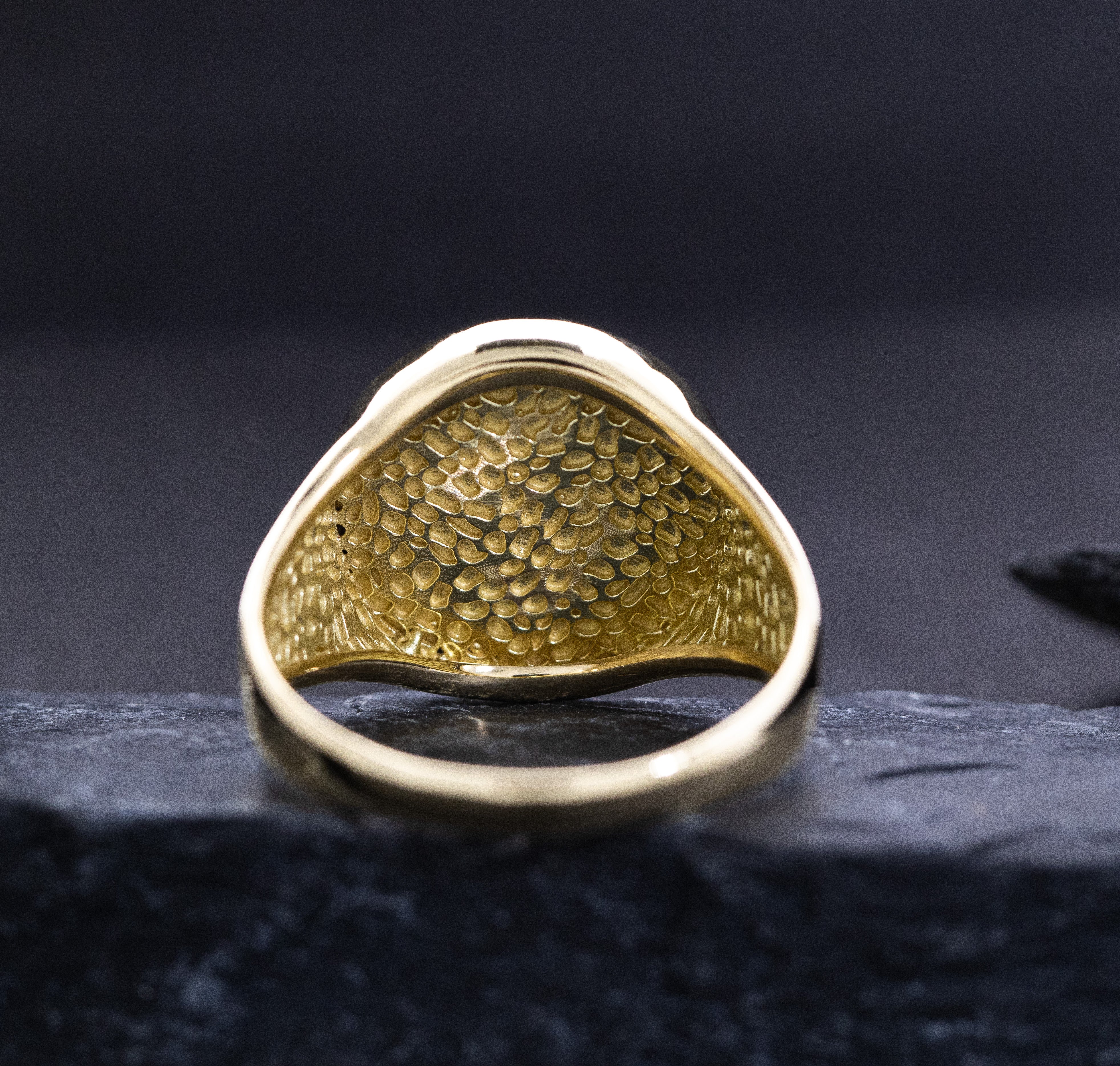 Janus Roman Deity Solid Yellow Gold Signet Ring