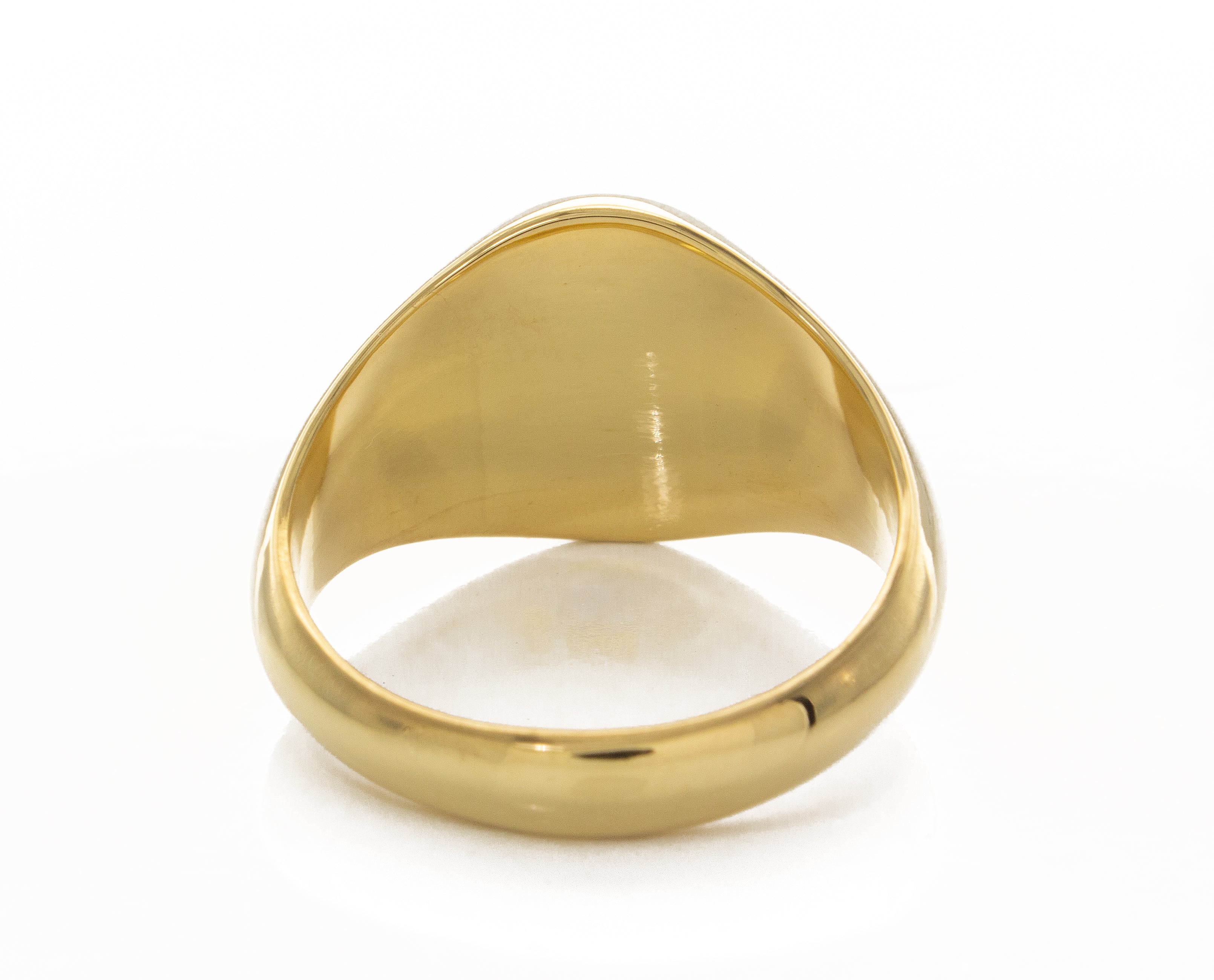 Japanese Tiger Willpower Wax Seal Signet Ring, 14k Solid Yellow Gold Ring