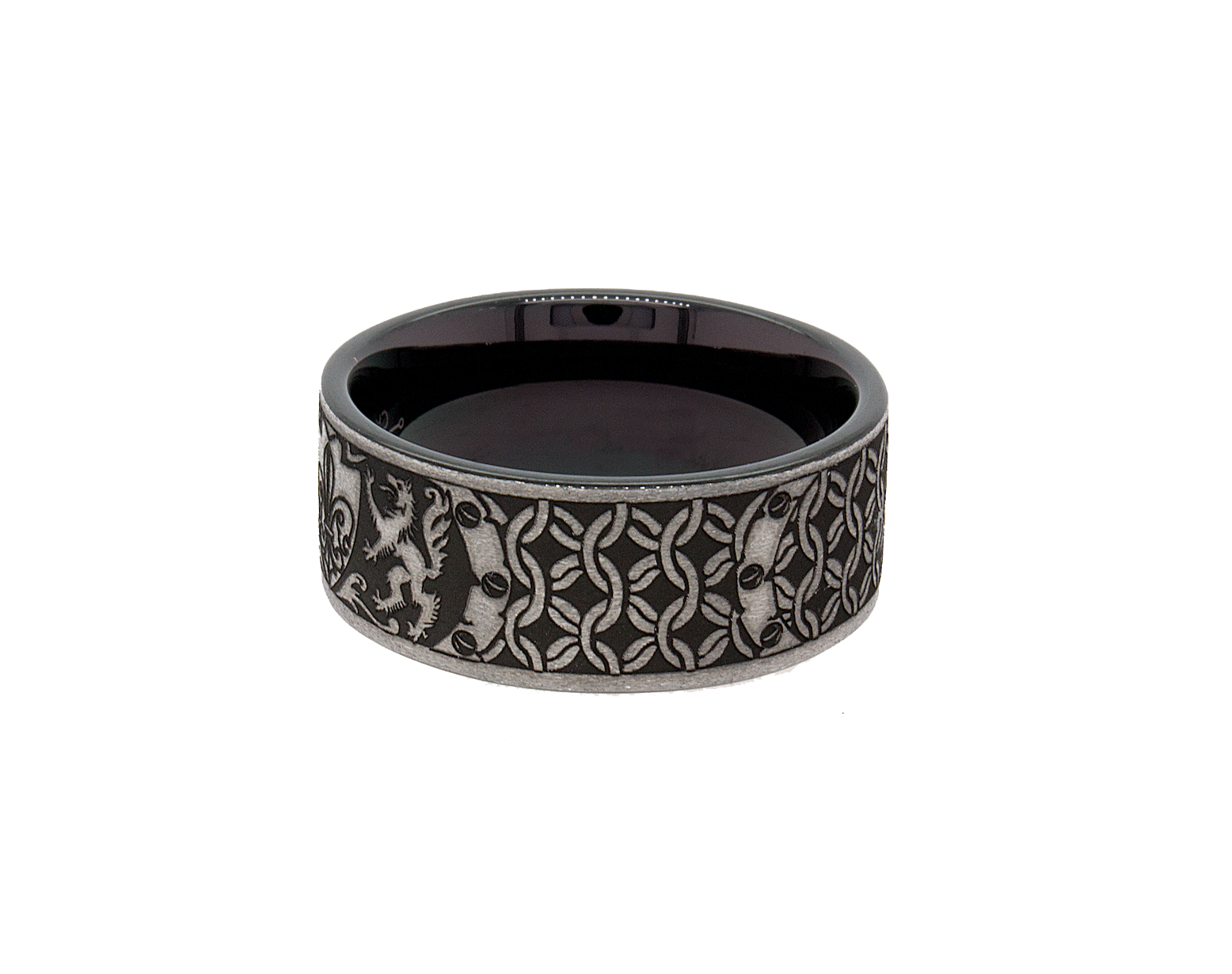 ring, ring with white background, 9mm ring, black plated ring, matte ring, engraved ring, custom wedding band, black ring, mens ring, matching ring