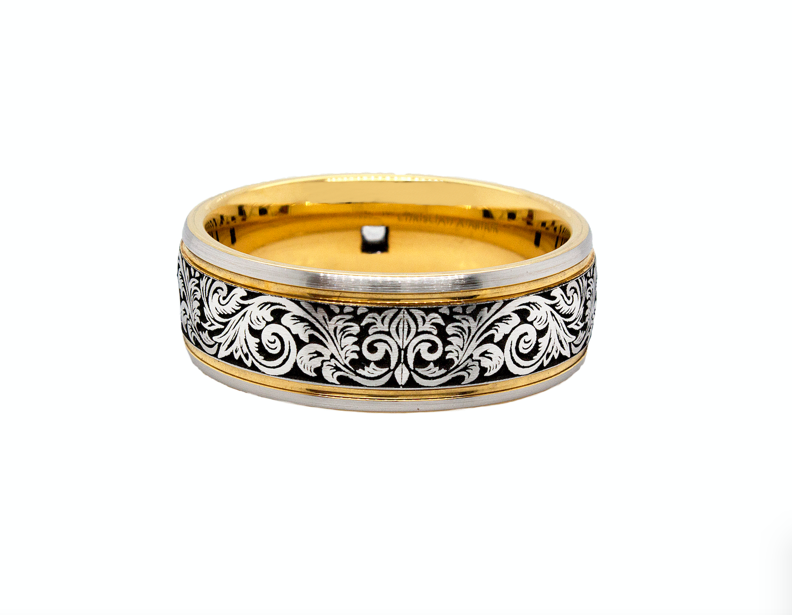 ring, ring on white background, cobalt ring, cobalt wedding band, mens wedding band, womens wedding band, 8mm ring, dome shaped ring, victorian style ring, victorian ring, diamond ring, diamond weddin gband