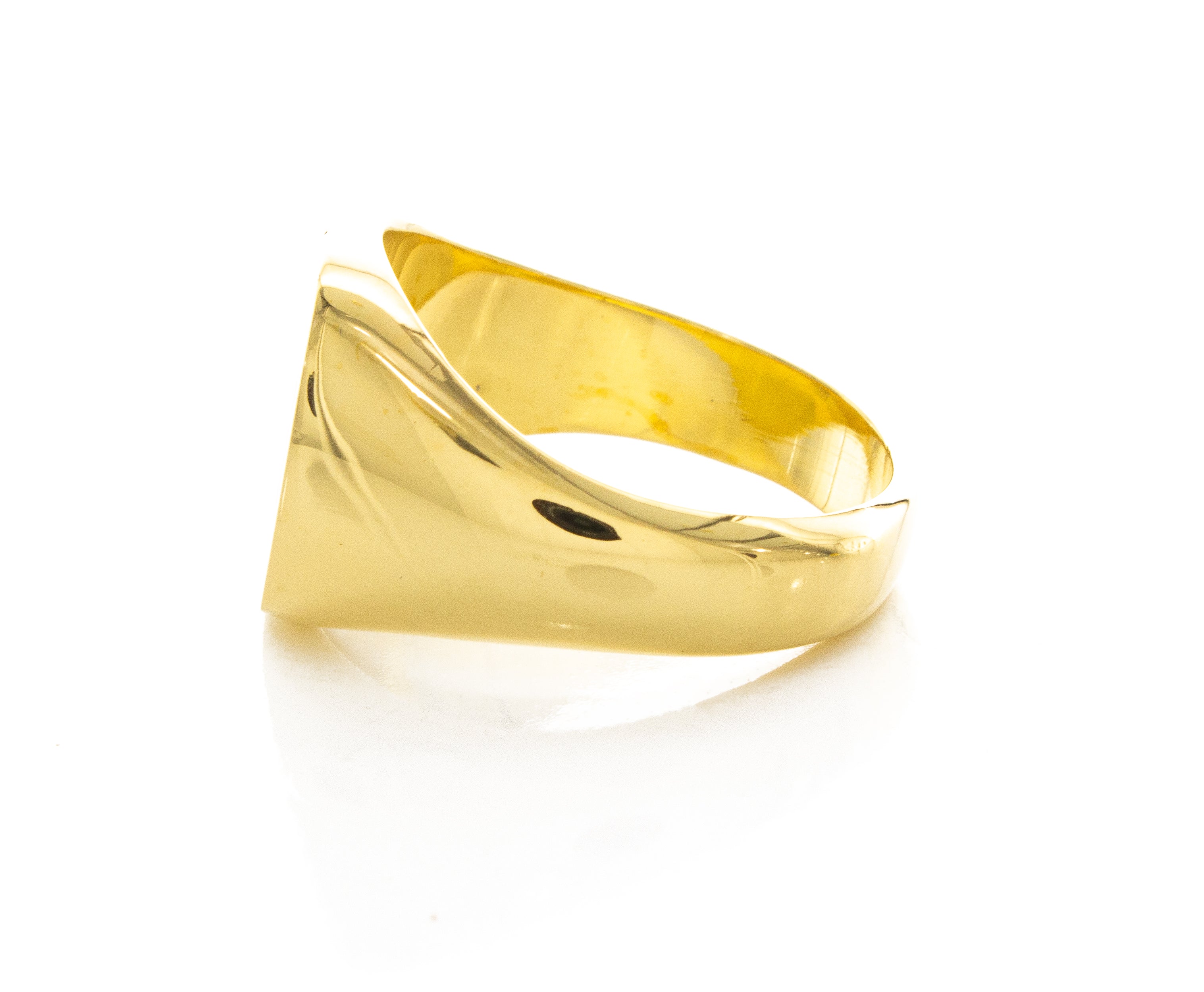 Make Your Own Family Crest Wax Seal Signet Ring, 14k Solid Yellow Gold Ring