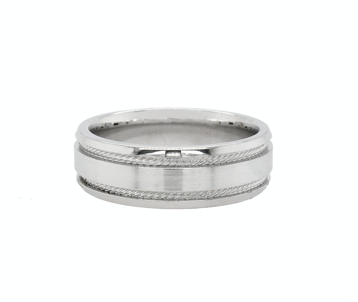 solid white gold ring, silver color ring, mens wedding band, womens wedding band, unisex wedding band, brushed ring, migrain ring, traditional wedding band, mens rings, trendy ring, silver jewelry