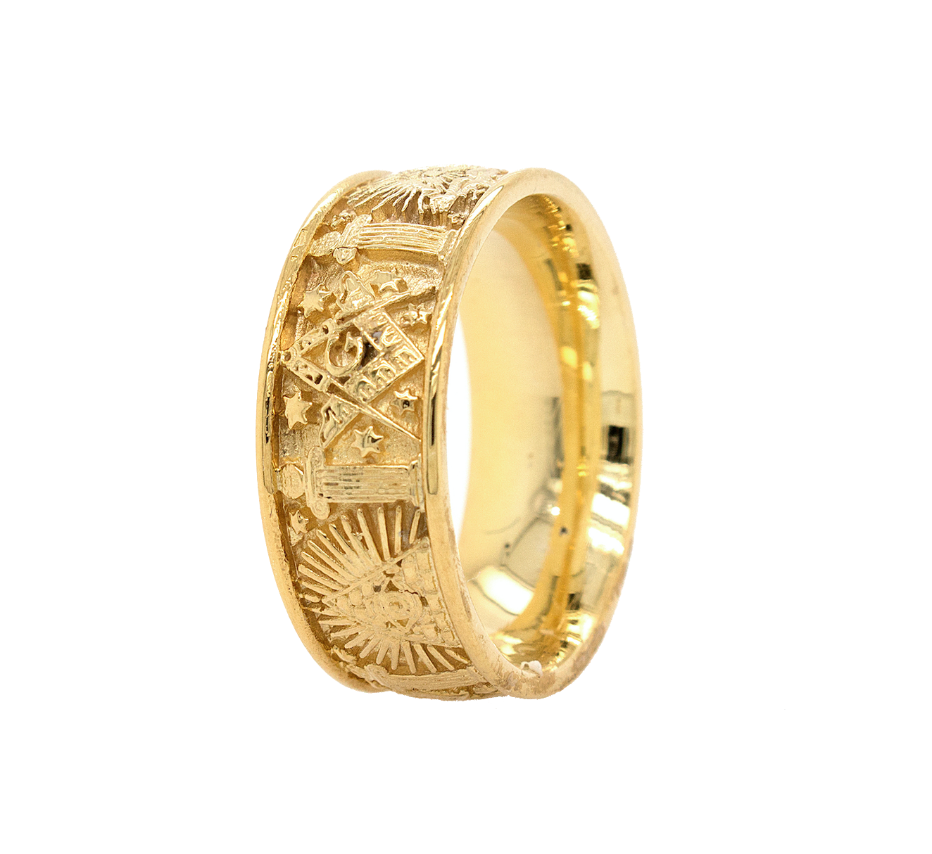 ring, ring on white background, solid gold ring, nordic ring, engraved ring, custom gold ring, mens ring, women's ring, wedding band