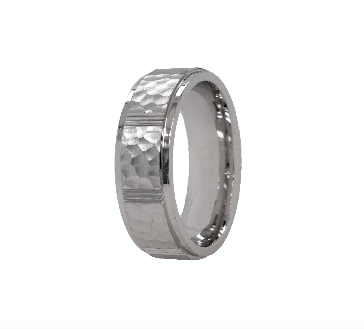 ring, ring with white background, solid gold, white gold ring, silver color ring, hammered ring, grooved ring, brushed ring, wedding band for men, womens wedding band