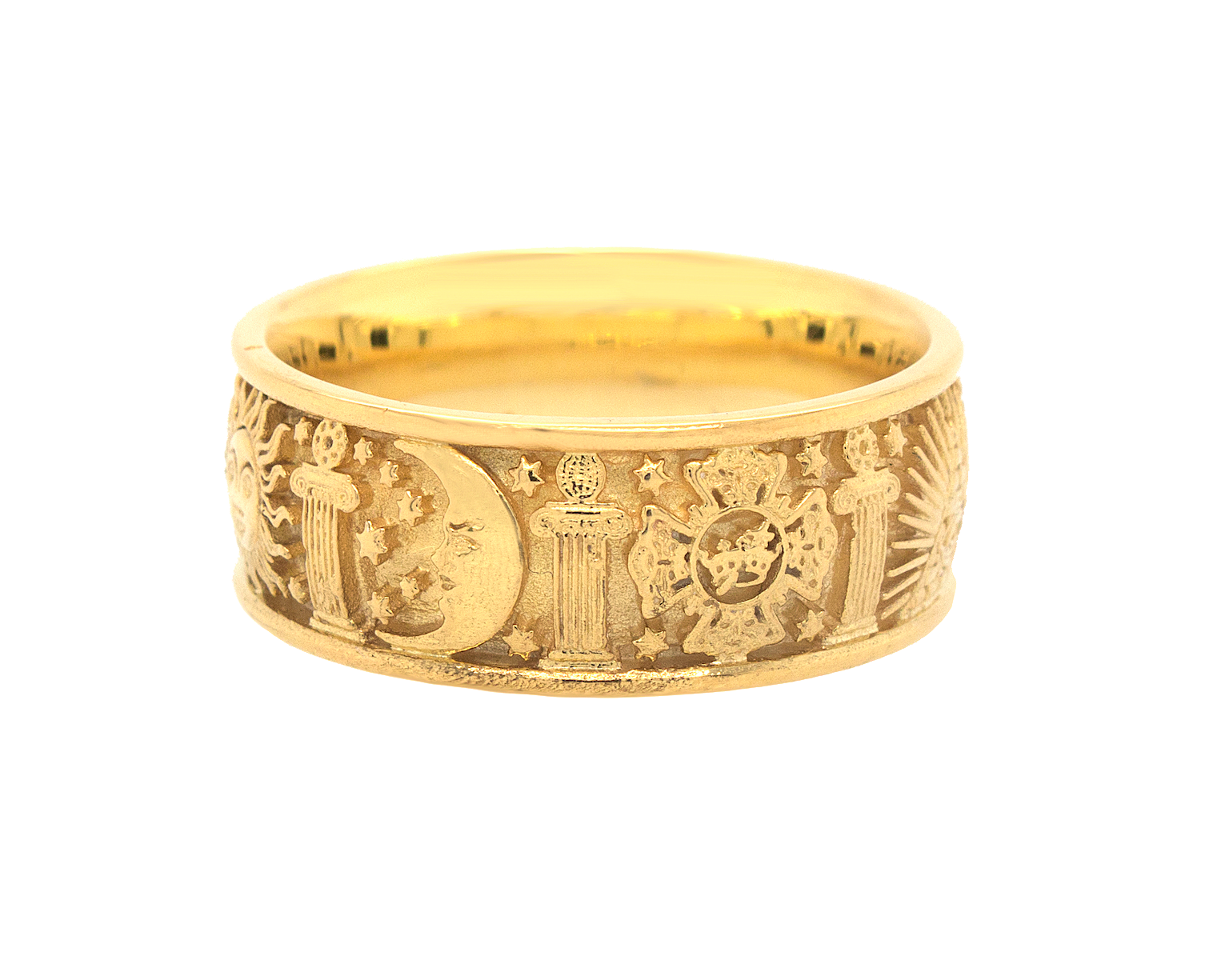 ring, ring on white background, solid gold ring, nordic ring, engraved ring, custom gold ring, mens ring, women's ring, wedding band