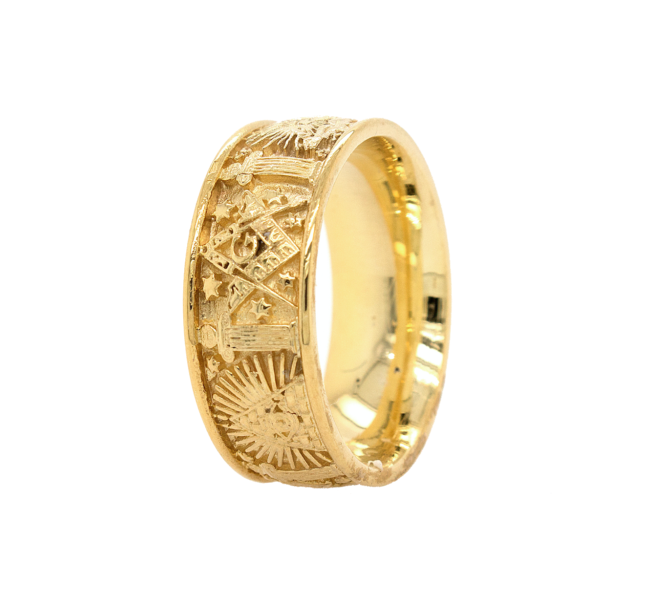 ring, ring on white background, solid gold ring, nordic ring, engraved ring, custom gold ring, mens ring, women's ring, wedding band