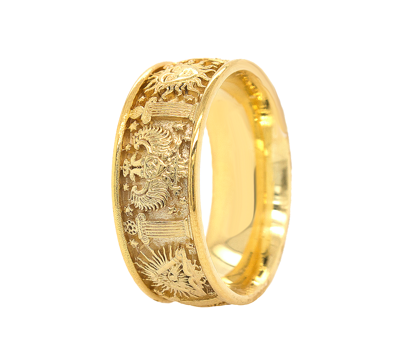 ring, ring on white background, solid gold ring, nordic ring, engraved ring, custom gold ring, mens ring, women's ring, wedding band