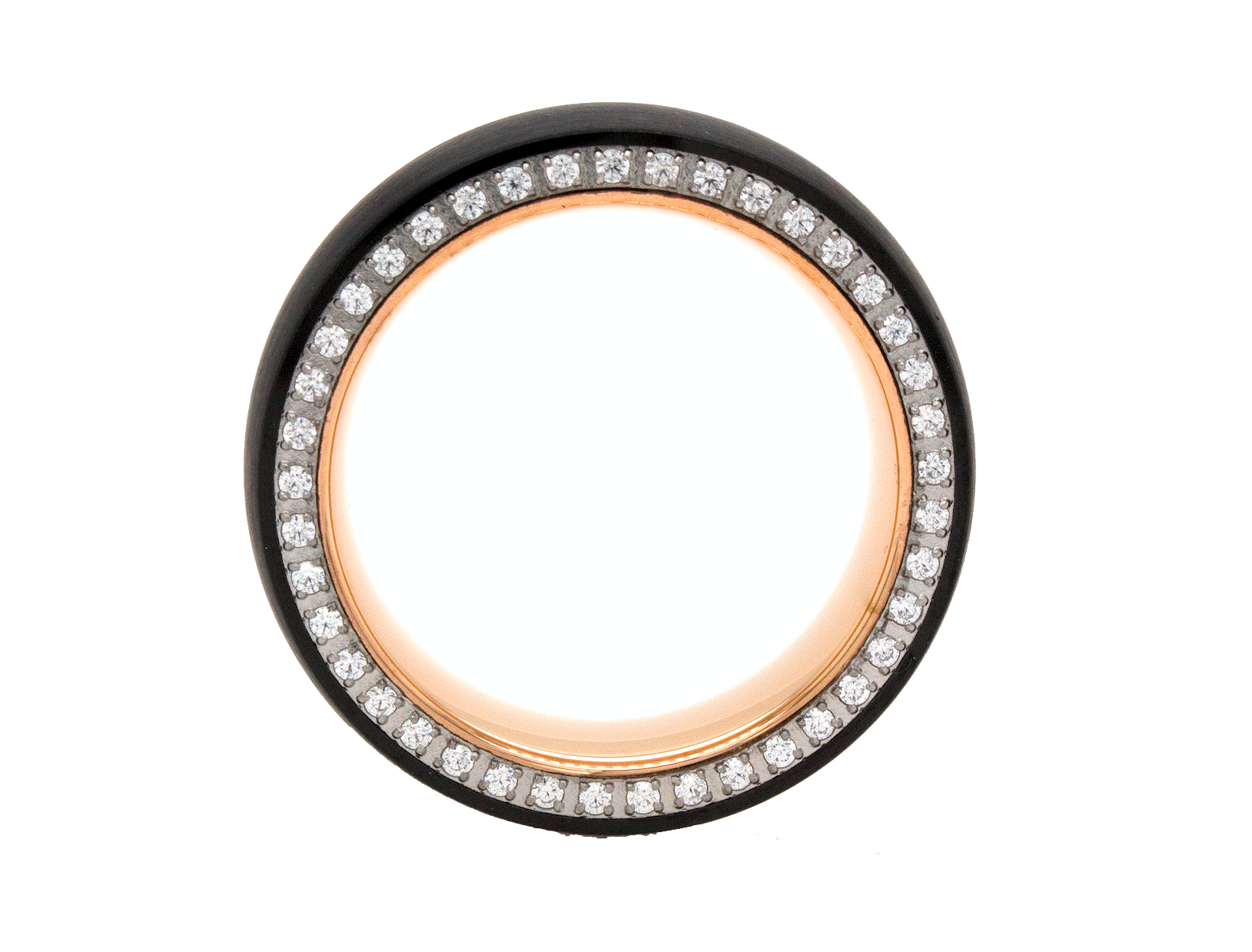 ring, ring on white background, mens wedding band, women's wedding band, rose gold plated ring, cubic zirconia ring, 8mm ring, dome shaped ring, wedding band, mens wedding band, women's wedding band